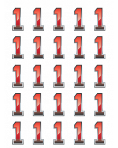 Number Equipment Sticker